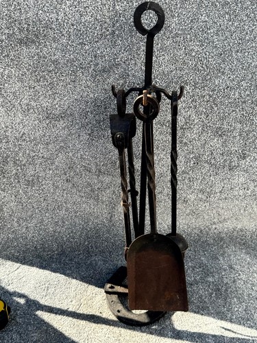Set attrezzi camino vintage - set,