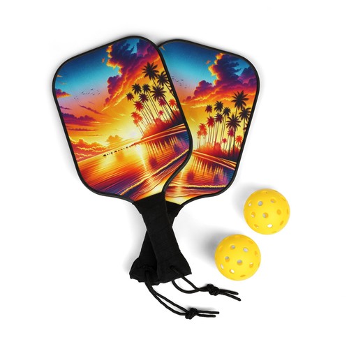 Sunset pickleball set per gli - pickleball,
