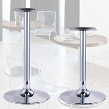 BASE TAVOLO H. 100 SNACK ALTO ACCIAIO CROMATO PER RISTORANTI BAR ALBERGHI CUCINA