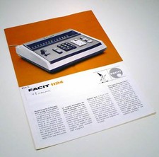 FACIT 1124 CALCOLATORE ELETTRONICO 1968 DEPLIANT IN ITALIANO RARO L0399S7  