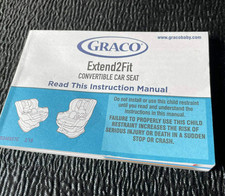 Graco Extend2Fit Seggiolino Auto Cabrio Manuale Proprietario SOLO PD348857C Come Usare