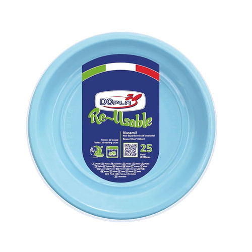 Piatti piani azzurri 22cm - azzurri,