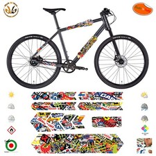 Kit adesivi sticker bomb sponsor MGP strisce vinile telaio bici strada mtb strip