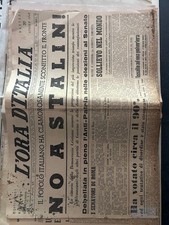 L'Ora D'Italia quotidiano d'epoca 20 aprile 1948 Stalin 1 foglio margini rifilat