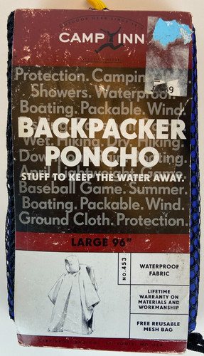 Camp inn poncho backpacker - poncho,