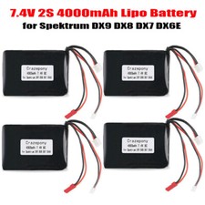 Per Spektrum DX9 DX8 DX7 DX6E batteria lipo 4000 mAh 2S 7,4 V connettore JST JR 8C/16C