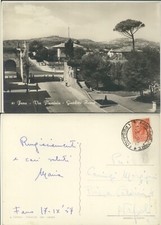 FANO -PESARO -VIA FLAMINIA -GIARDINI ROMA  CARTOLINA