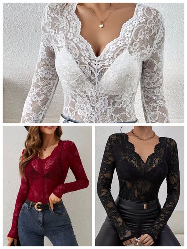 Sexy top pizzo trasparente - pizzo,