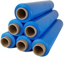 6 rotoli pellicola estensibile pellicola pallet pellicola imballaggio 23 my 2,5 kg blu