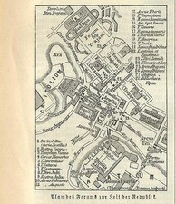 Carta geografica antica ROMA