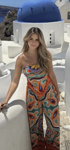 Tuta zara arancione stampa top - tuta,