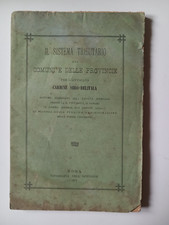 B4500 CARMINE SORO DELITALA SISTEMA TRIBUTARIO COMUNI E PROVINCIE 1879 SASSARI