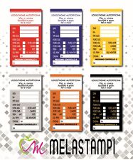 Tagliando auto personalizzato Cambio Olio Filtri POLIPROPILENE alta resistenza