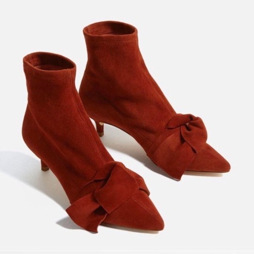 Stivaletti zara rosso mattone - stivaletti,