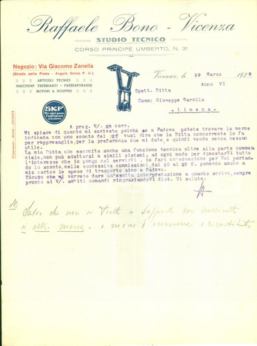 1928 vicenza raffaele - vicenza, bono