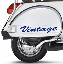 Kit 2 adesivi VINTAGE decal compatibili con PIAGGIO VESPA P150X vari colori 2006