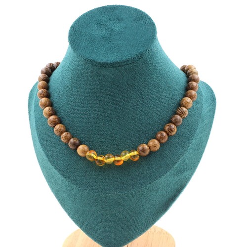 Collana perle ambra - collana,