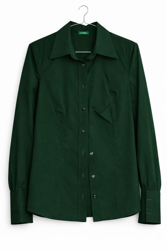 Camicia benetton verde scuro - camicia,