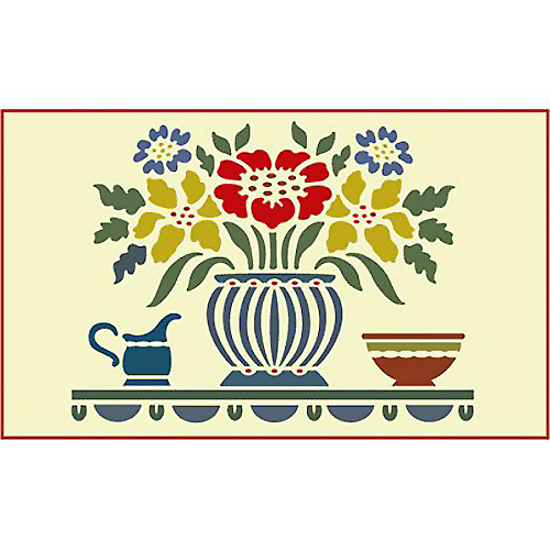 Trompe oeil cottage shelf - cottage,