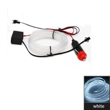STRISCIA INTERNI LUCE AUTO FIBRA OTTICA 12V DECORAZIONE 3MT BIANCO FREDDO 03034