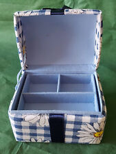 PORTA GIOIE COFANETTO BAULETTO STOFFA IMBOTTITO GIOIELLI BIGIOTTERIA BIJOU