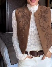 NEW ZARA SS24 EMBROIDERED FAUX