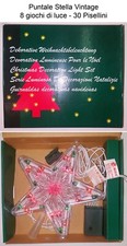 Luci di Natale Puntale Stella 30 Piselli 8 giochi luce Vintage incandesc. N117