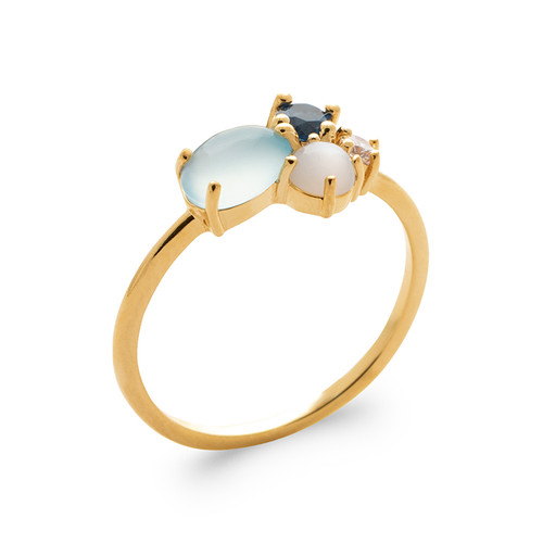 Anello pietre naturali agata - pietre,