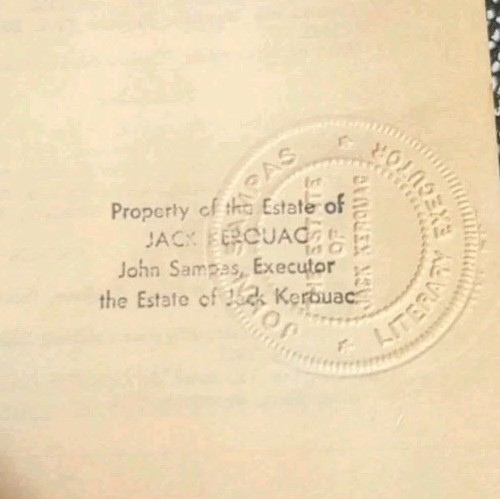 Jack kerouac personal estate - jack,