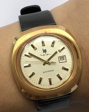 NEUF DE STOCK MONTRE ELECTRONIC HOMME DE MARQUE LIP EN PLAQUE OR @ LIP NOS WATCH