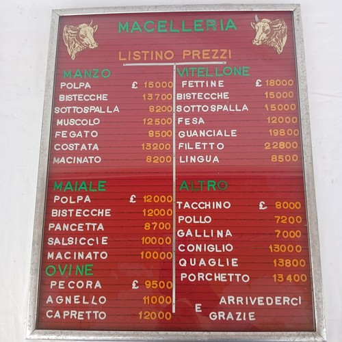 Listino prezzi macelleria con - prezzi,