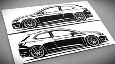 Adesivo Seat Leon Cupra 5F silhouette Seat Leon tuning silhouette nero nuovo
