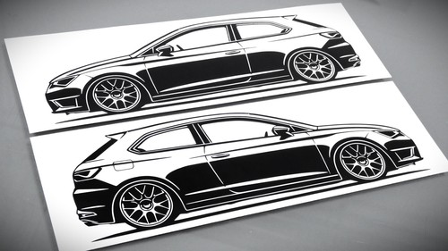 Adesivo seat leon cupra - seat, 5f