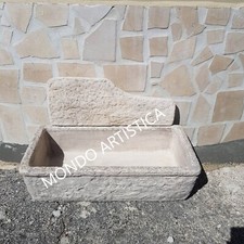 PILOZZO LAVANDINO LAVELLO LAVABO CON PARAGOCCE DA ESTERNO GIARDINIO IN CEMENTO