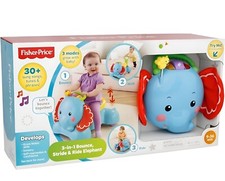 Fisher-Price Elefante 3 in 1 Rimbalzo, Passo e Cavalca