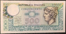 Banconota 500 cinquecento lire