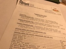 NORLETT Coltivatori Trattori Tosaerba Originale 1974 Listino Prezzi