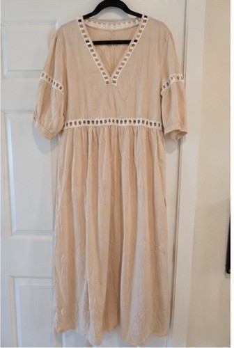 Abito donna beige - , scollo