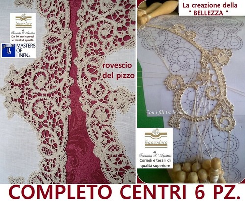 Centrini lino fatti - , mano