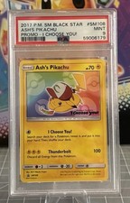 Ash's Pikachu SM108 PSA 9
