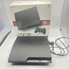 PlayStation 3 Slim CECH-3004B 160 GB Console Nera + Scatola RICAMBI Leggi descr.