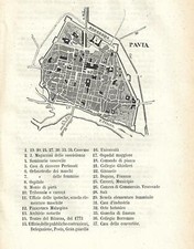 Stampa antica PAVIA PIANTA