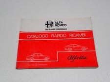 ALFA ROMEO ALFETTA BERLINA ALFETTA GT ALFETTA GTV CATALOGO RAPIDO RICAMBI 1977