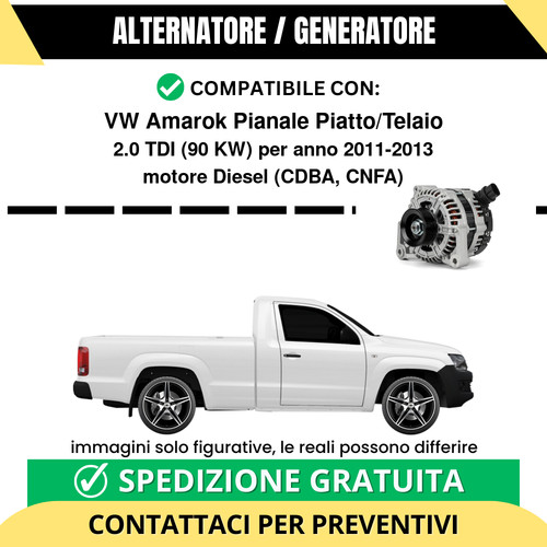 Alternatore amarok pianale - vw,