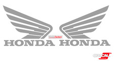 2pz. Grafiche compatibili con Moto/Scooter Honda 13x10cm GRIGIO METALLIZZATO 