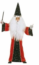 Widmann Costume Carnevale da Mago Rosso Bambino Vestito Stregone Merlino Lungo