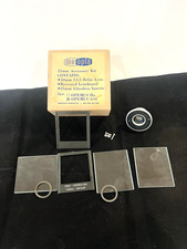 Lotto 35 mm obiettivo fotografico vintage MEOPTA BELAR 4,5 75mm Opemus 6 x 6 inserti senza vetro