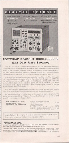 Pubblicità vintage tektronix - pubblicità,