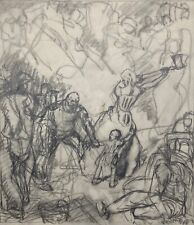 Disegno Figure Kampfszene Impressionista Mateo Cristiani Francoforte #13 Schizzo