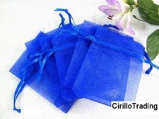 Sacchetti organza blu - 10,